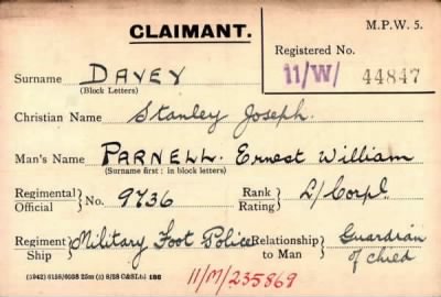 Thumbnail for 019/0112/DAV-DAV > Parnell, Ernest William (9736)