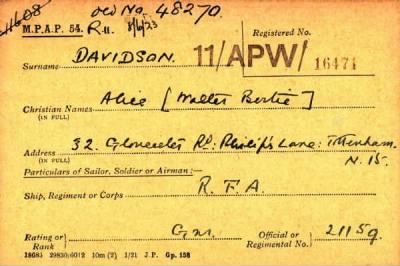 Thumbnail for 019/0112/DAV-DAV > Davidson, Walter Bertie (21159)