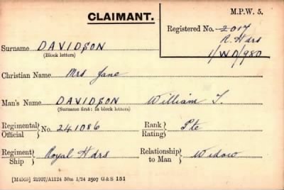 Thumbnail for 019/0112/DAV-DAV > Davidson, William T (241086)