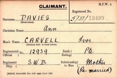 Thumbnail for 019/0112/DAV-DAV > Carvell, Ivor (12939)