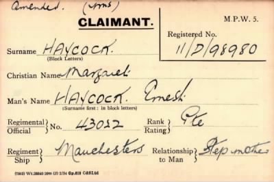 Thumbnail for 033/0191/HAW-HAY > Haycock, Ernest (43022)