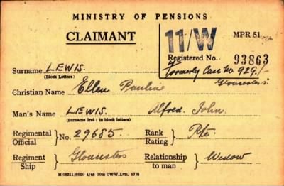 Thumbnail for 042/0252/LEW-LEW > Lewis, Alfred John (29685)