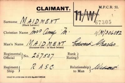 Thumbnail for 047/0278/MAG-MAI > Maidment, Edward Charles (267507)