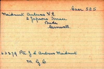 Thumbnail for 047/0278/MAG-MAI > Maidment, Jl Andrews (63379)