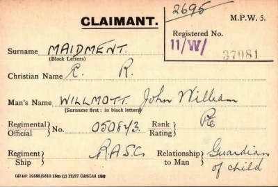 Thumbnail for 047/0278/MAG-MAI > Maidment, John William (050873)