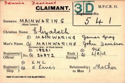 Thumbnail for 047/0278/MAG-MAI > Mainwaring, James Grey, John Davidson (19221, 26872)