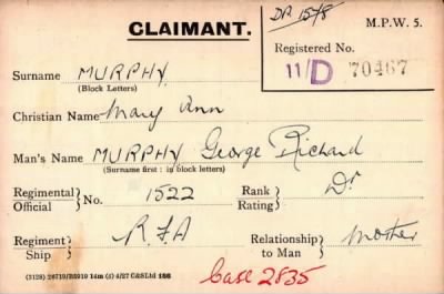 Thumbnail for 052/0307/MUR-MUR > Murphy, George Richard (1522)