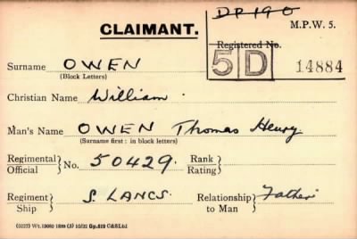 Thumbnail for 055/0326/OWE-OZZ > Owen, Thomas Henry (50429)