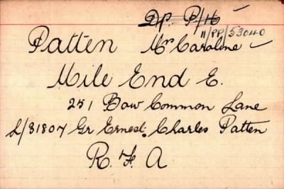 Thumbnail for 057/0334/PAT-PAU > Patten, Ernest Charles (L/31807)