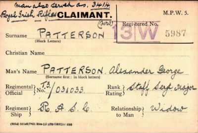 Thumbnail for 057/0334/PAT-PAU > Patterson, Alexander George (T3/031033)