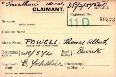 Thumbnail for 058/0349/POT-POW > Powell, Thomas Albert (10/574)