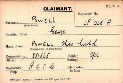 Thumbnail for 058/0349/POT-POW > Powell, Chas Nichol (351565)