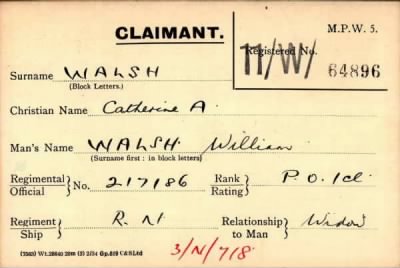 Thumbnail for 070/0445/WAL-WAL > Walsh, William (217186)