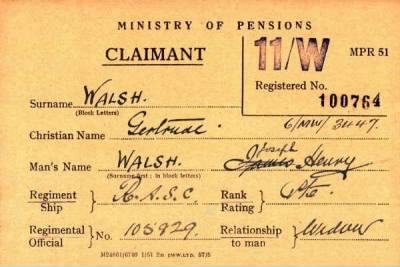 Thumbnail for 070/0445/WAL-WAL > Walsh, Joseph Henry (105929)