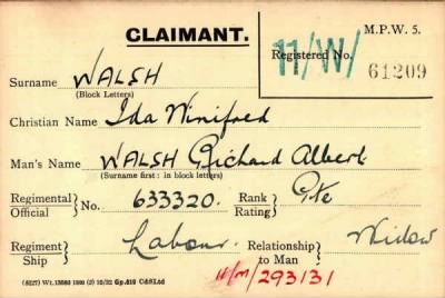 Thumbnail for 070/0445/WAL-WAL > Walsh, Richard Albert (633320)