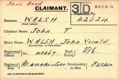 Thumbnail for 070/0445/WAL-WAL > Walsh, John Verald (40267)