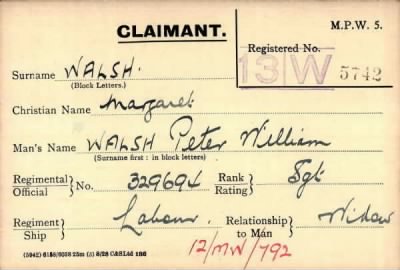 Thumbnail for 070/0445/WAL-WAL > Walsh, Peter William (329694)