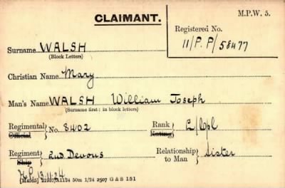 Thumbnail for 070/0445/WAL-WAL > Walsh, William Joseph (8402)