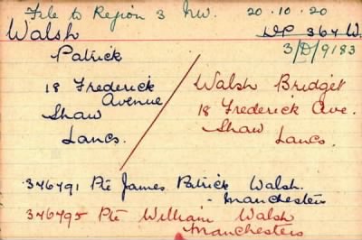 Thumbnail for 070/0445/WAL-WAL > Walsh, James Patrick, William (376791, 376795)