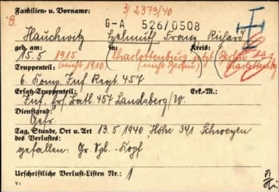 Thumbnail for Helmuth-franz > Hauchwitz, Helmuth-franz (G-A 526/0508)