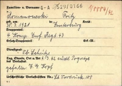 Thumbnail for Fritz > Romanowski, Fritz (G-A 529/0166)