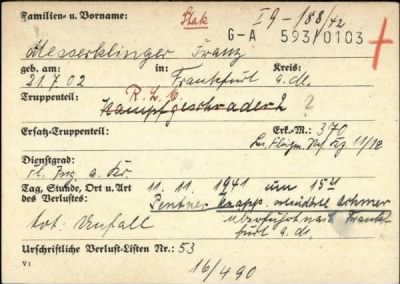 Thumbnail for Franz > Messerklinger, Franz (G-A 593/0103)