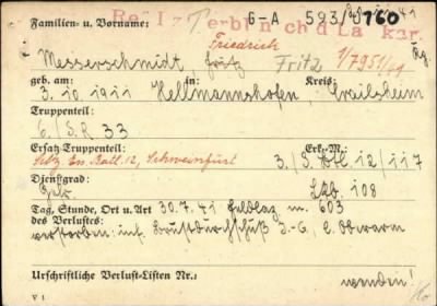 Thumbnail for Friedrich-fritz > Messerschmidt, Friedrich-fritz (G-A 593/0160)