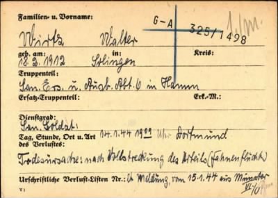 Thumbnail for Walter > Wirtz, Walter (G-A 325/1498)