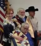 Jack and Bill Buckley receiving Quilts of Valor.JPG