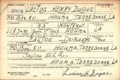 Thumbnail for Lucius Henry > Dugas, Lucius Henry (1907)