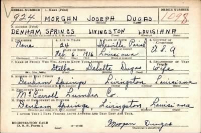 Thumbnail for Morgan Joseph > Dugas, Morgan Joseph (1916)