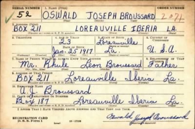 Thumbnail for Oswald Joseph > Broussard, Oswald Joseph (1917)