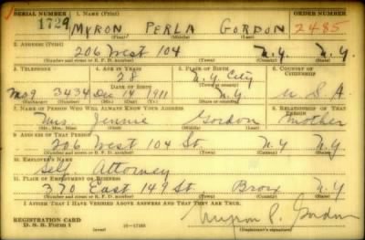 Thumbnail for Myron Perla > Gordon, Myron Perla (1911)