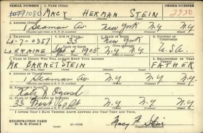 Thumbnail for Macy Herman > Stein, Macy Herman (1905)