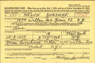 Thumbnail for Melvin > Sunshine, Melvin (1928)