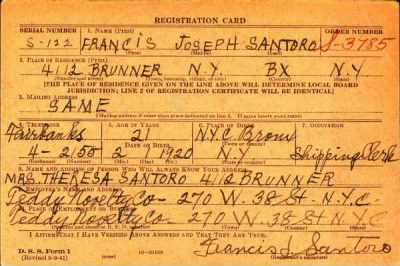 Thumbnail for Francis Joseph > Santoro, Francis Joseph (1920)