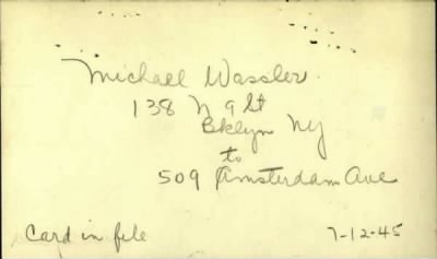 Thumbnail for Michael Josephine > Wassler, Michael Josephine (1911)