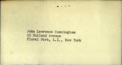 Thumbnail for John Lawrence > Cunningham, John Lawrence (1920)