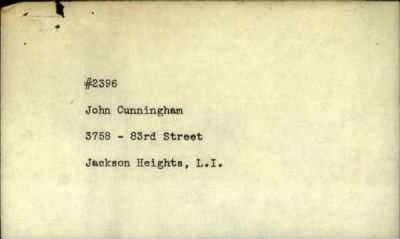 Thumbnail for John William > Cunningham, John William (1913)