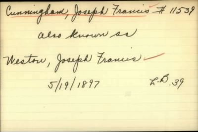 Thumbnail for Joseph Edward > Cunningham, Joseph Edward (1916)