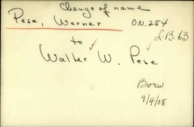 Thumbnail for Walter W > Pese, Walter W (1908)