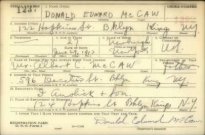 Thumbnail for Donald Edward > Mccaw, Donald Edward (1913)