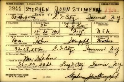 Thumbnail for Stephen John > Stimpfel, Stephen John (1917)