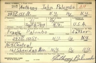 Anthony John > Palumbo, Anthony John (1919)