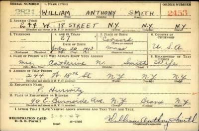 Thumbnail for William Anthony > Smith, William Anthony (1913)