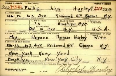 Thumbnail for Philip John > Hurley, Philip John (1914)