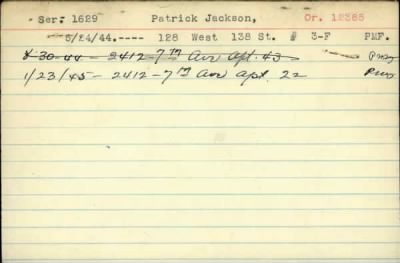 Thumbnail for Patrick > Jackson, Patrick (1920)