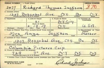 Thumbnail for Richard Thomas > Jackson, Richard Thomas (1919)