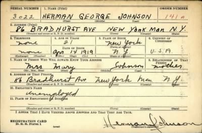 Thumbnail for Herman George > Johnson, Herman George (1919)