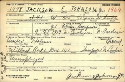 Thumbnail for Jackson E > Johnson, Jackson E (1919)